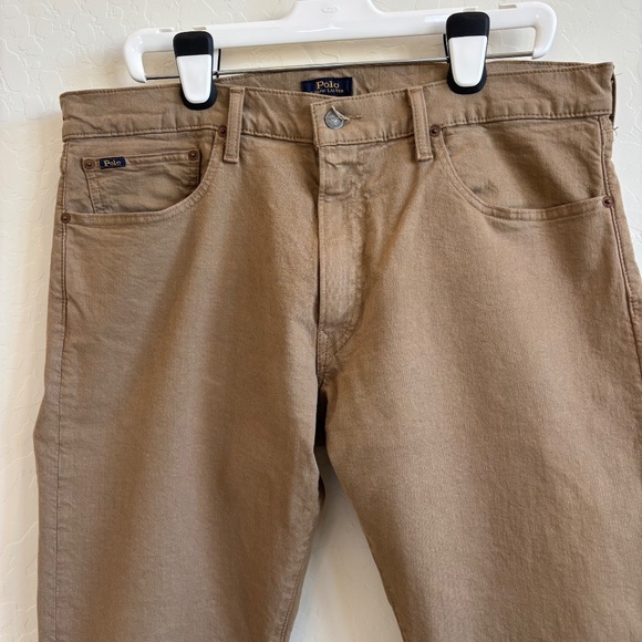Polo Ralph Lauren The Varick Slim Straight jeans, men’s size 36/34 Khaki - Picture 4 of 7